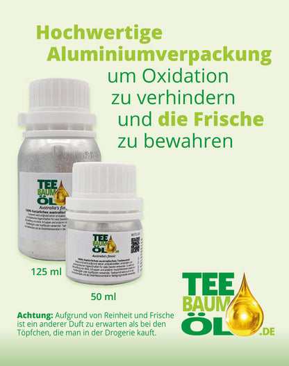 Teebaumöl 1x 125 ml in Alu-Flaschen