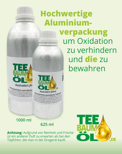 Teebaumöl 1x 1000 ml in Alu-Flaschen